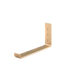 Load image into Gallery viewer, 2" Wide Metal Wrought Iron J Bracket for Wall Shelves, Open Shelving, Kitchen Shelves, Heavy duty wall hooks.