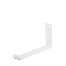 Load image into Gallery viewer, 2" Wide Metal Wrought Iron J Bracket for Wall Shelves, Open Shelving, Kitchen Shelves, Heavy duty wall hooks.