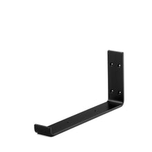 Load image into Gallery viewer, 2" Wide Metal Wrought Iron J Bracket for Wall Shelves, Open Shelving, Kitchen Shelves, Heavy duty wall hooks.
