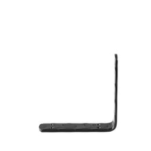 Load image into Gallery viewer, 2" Wide Metal Wrought Iron L Bracket with Rectangle Waves embossment. Shelf bracket, floating wall shelf, open kitchen & pantry shelving, bathroom shelves.