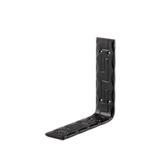 Load image into Gallery viewer, 2" Wide Metal Wrought Iron L Bracket with rectangle waves embossment. Shelf bracket, floating wall shelf, open kitchen & pantry shelving, bathroom shelves.