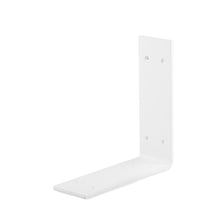 Load image into Gallery viewer, 3" Wide Metal Wrought Iron L Bracket. Shelf bracket, floating wall shelf, open kitchen & pantry shelving, bathroom shelves.
