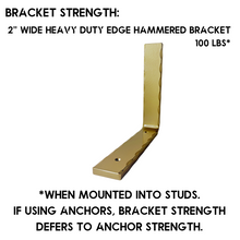 Load image into Gallery viewer, 2" Wide Heavy Duty Edge Hammered L Bracket - 1/2" Thick