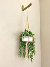 Load image into Gallery viewer, Planter Hanger J Bracket for wall, powder coated Gold, macrame planter hanger.
