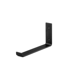 Load image into Gallery viewer, 2" Wide Metal Wrought Iron J Bracket for Wall Shelves, Open Shelving, Kitchen Shelves, Heavy duty wall hooks. 
