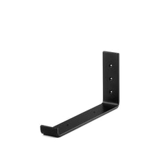 Load image into Gallery viewer, 2" Wide Metal Wrought Iron J Bracket for Wall Shelves, Open Shelving, Kitchen Shelves, Heavy duty wall hooks. 
