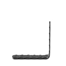 Load image into Gallery viewer, 2" Wide Metal Wrought Iron L Bracket with Butterfly embossment.  Shelf bracket, floating wall shelf, open kitchen &amp; pantry shelving, bathroom shelves. 
