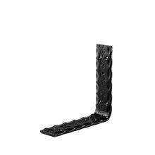 Load image into Gallery viewer, 2" Wide Metal Wrought Iron L Bracket with Butterfly embossment.  Shelf bracket, floating wall shelf, open kitchen &amp; pantry shelving, bathroom shelves. 
