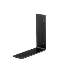 Load image into Gallery viewer, 3" Wide Metal Wrought Iron L Bracket.  Shelf bracket, floating wall shelf, open kitchen &amp; pantry shelving, bathroom shelves. 
