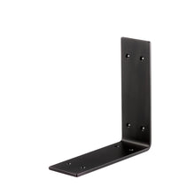 Load image into Gallery viewer, 3" Wide Metal Wrought Iron L Bracket.  Shelf bracket, floating wall shelf, open kitchen &amp; pantry shelving, bathroom shelves. 
