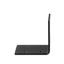 Load image into Gallery viewer, 4" wide wrought iron metal L bracket.  Heavy duty wall shelf bracket, wood beam bracket, wooden post 90 bracket.
